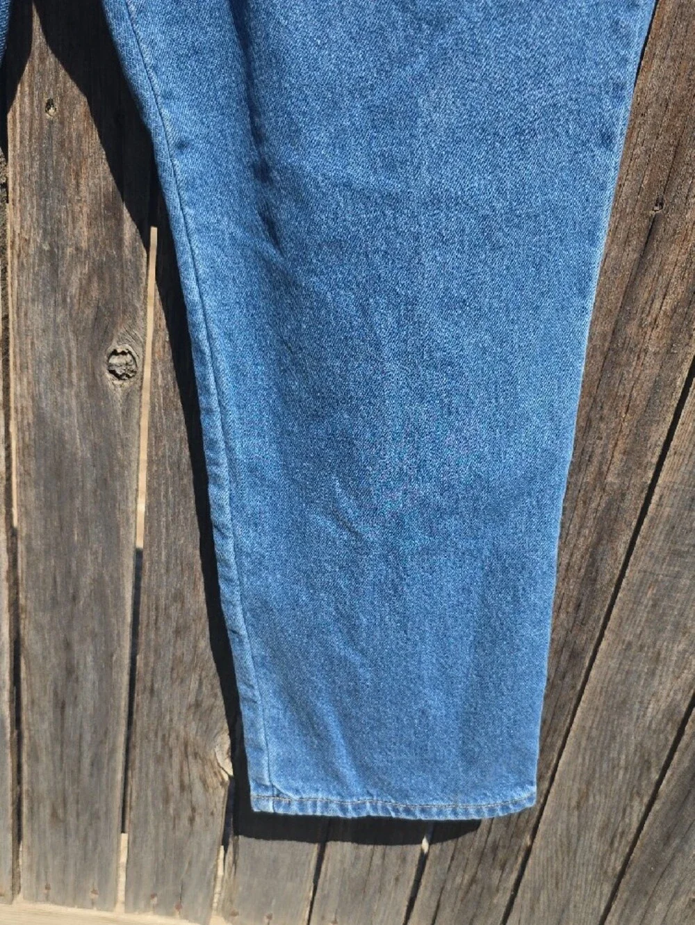 Vintage L.L. Bean 40x29 Classic 100% Cotton Blue Straight Jeans Flannel Lining